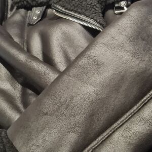 H&M Black Faux Sherling Jacket